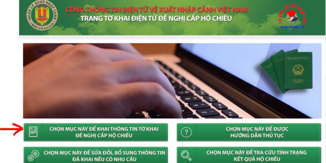 Huong dan khai cap ho chieu online